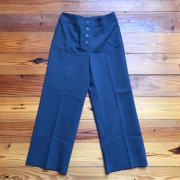 Loft High Waist Navy Sailor Pants, EUC, 0 - Picture 1 of 13